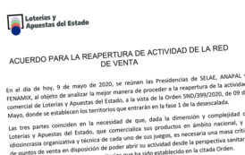 ACUERDO PARA LA REAPERTURA DE ACTIVIDAD DE LA RED  DE VENTA