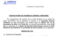 Convocatoria de la asamblea general ordinaria de Las Palmas