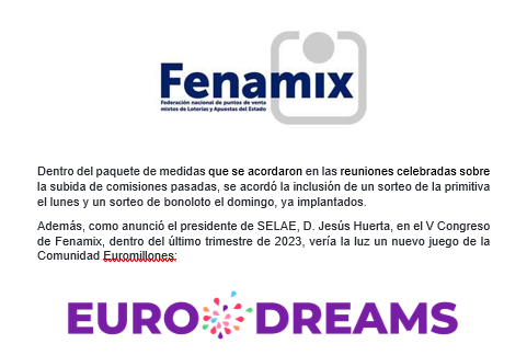 EURODREAMS, un nuevo juego